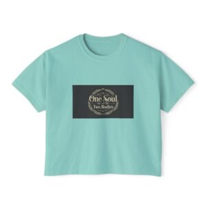 One Soul Two Bodies Boxy Tee — "Queen & King" Matching Crown Graphic