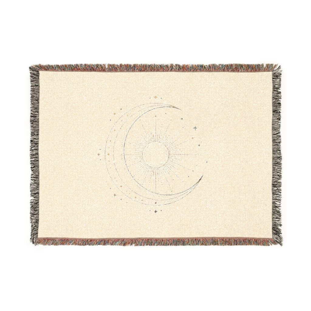 Celestial Sun & Moon Woven Blanket