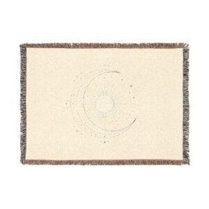 Celestial Sun & Moon Woven Blanket