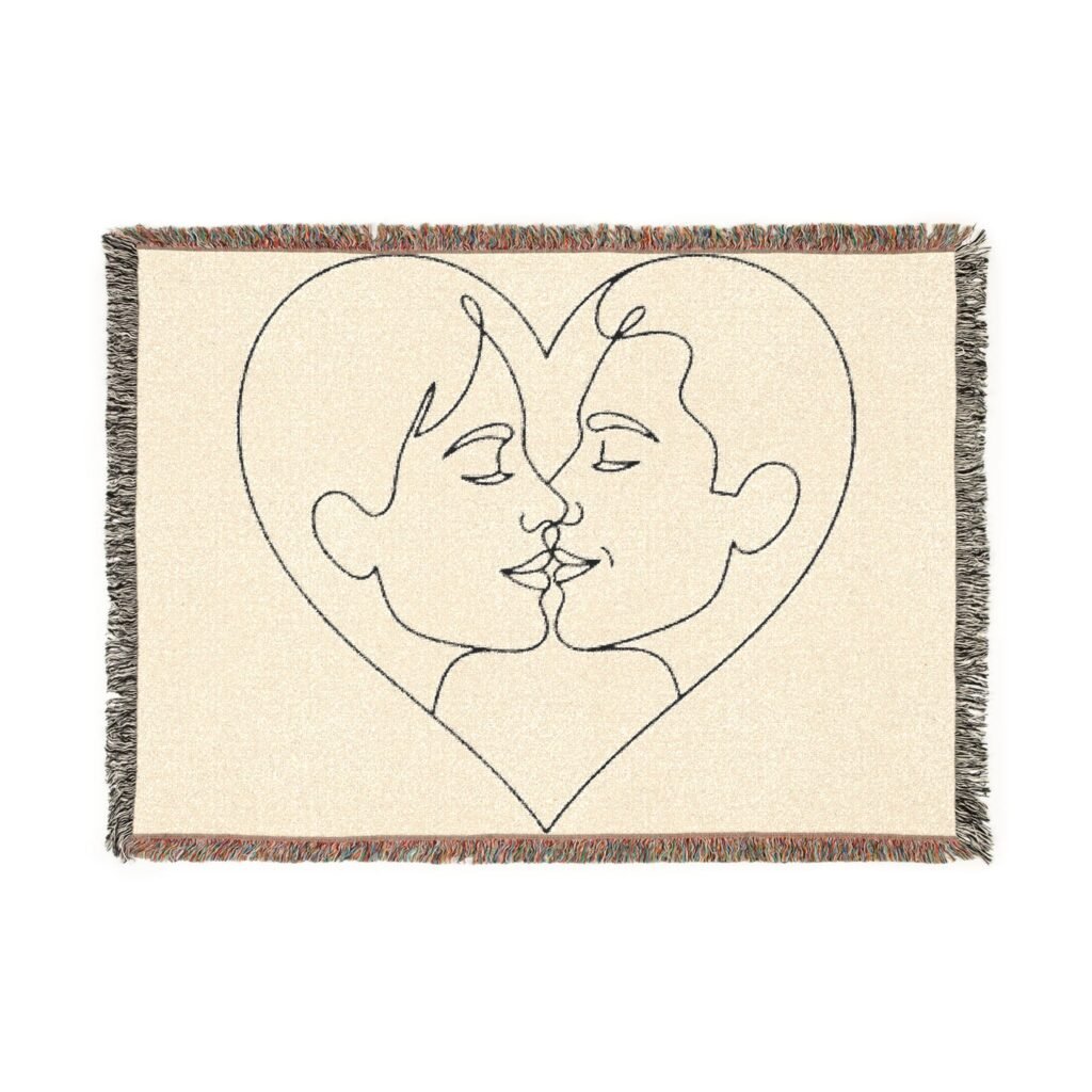 Heart Profiles Woven Blanket