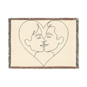 Heart Profiles Woven Blanket
