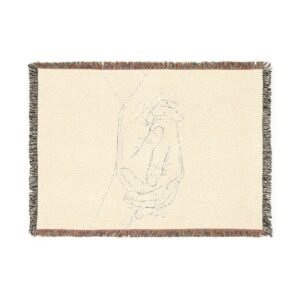 Intertwined Hands Woven Blanket