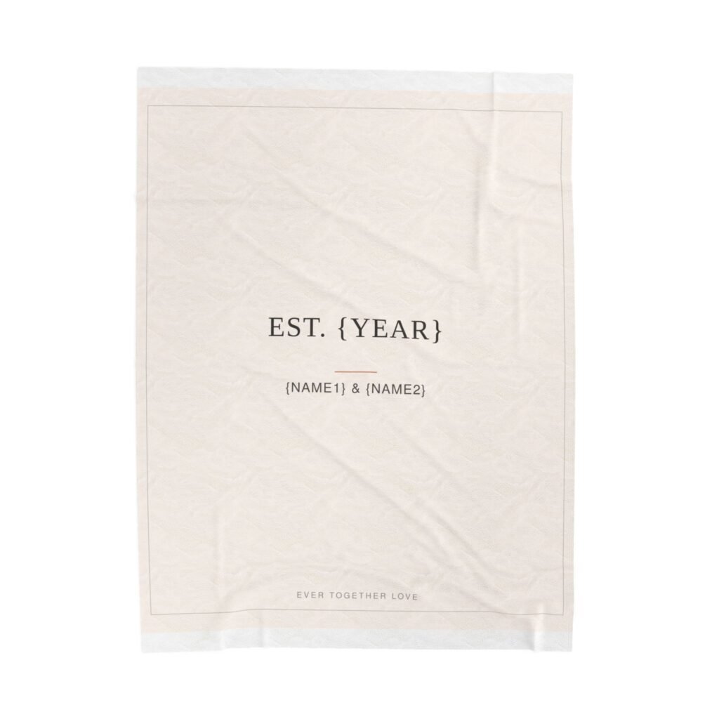 "Est." Minimalist Relationship Blanket