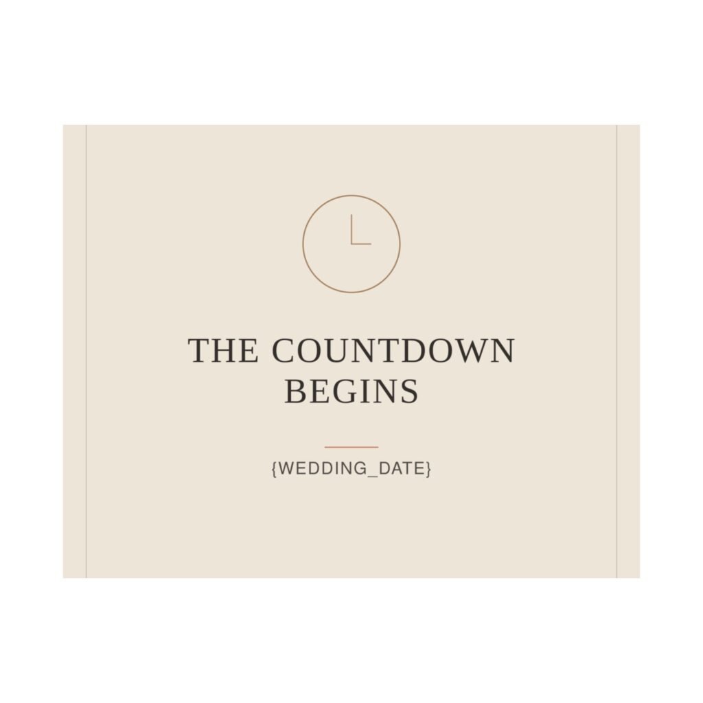 Countdown to Wedding Poster