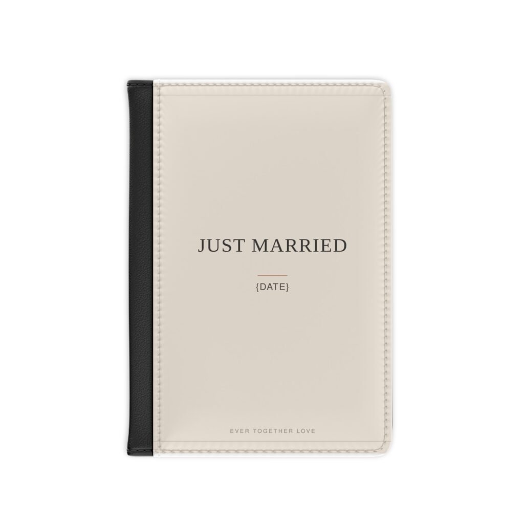 Newlywed Honeymoon Passport Cover
